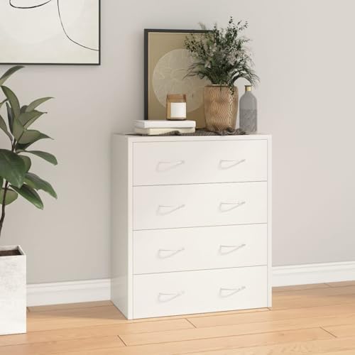Vopese Kommode mit 4 Schubladen 60x30,5x71 cm Hochglanz-Weiß Anrichte Model342579 von Vopese