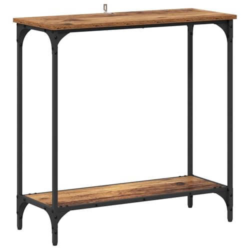 Vopese Konsolentisch mit Regal Altholz 75 x 30.5 x 75 cm Holzwerkstoff Konsolentisch Model883519 Vopese Konsolentisch mit Regal Altholz 75 x 30.5 x 75 cm Holzwerkstoff Konsolentisch Model883519 von Vopese