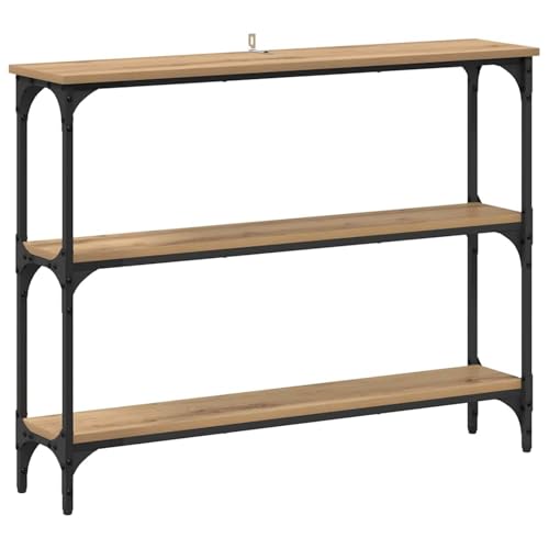 Vopese Konsolentisch mit Regal Eiche handwerklich 100 x 22,5 x 75 cm Konsolentisch Model883504 von Vopese