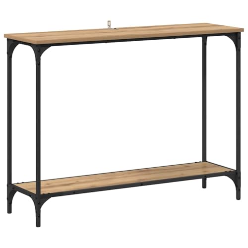 Vopese Konsolentisch mit Regal Eiche handwerklich 101 x 30.5 x 75 cm Konsolentisch Model883517 von Vopese