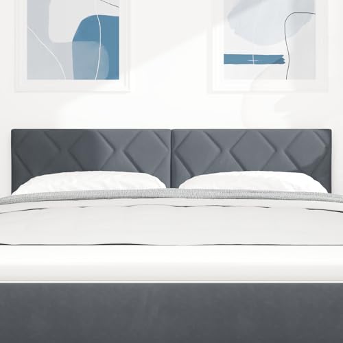 Vopese Kopfteil Diamantblocks Design Dunkelgrau 140 cm Samt Bed Headboard Model42007249 Vopese Kopfteil Diamantblocks Design Dunkelgrau 140 cm Samt Bed Headboard Model42007249 von Vopese