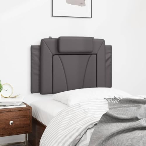 Vopese Kopfteil-Kissen Grau 90 cm Kunstleder Bed Headboard Model374770 von Vopese