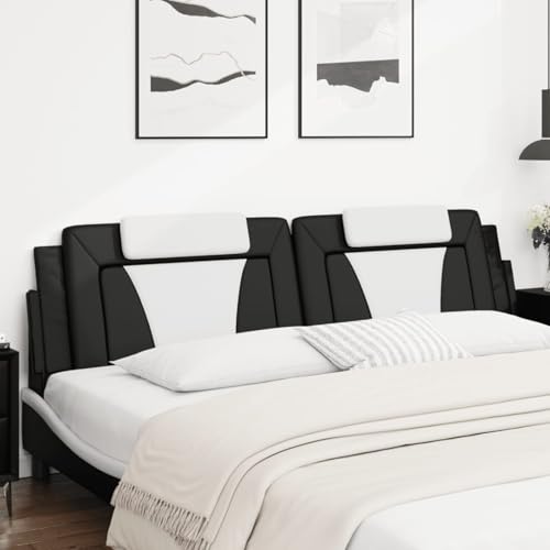 Vopese Kopfteil-Kissen Schwarz und Weiß 200 cm Kunstleder Bed Headboard Model374819 von Vopese