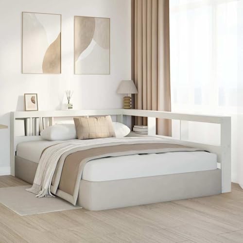 Vopese Kopfteil mit Bücherregal L-Form Weiß 150 cm Massivholz Kiefer Bed Headboard Model859263 Vopese Kopfteil mit Bücherregal L-Form Weiß 150 cm Massivholz Kiefer Bed Headboard Model859263 von Vopese
