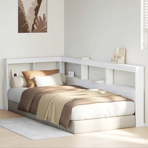Vopese Kopfteil mit Bücherregal L-Form Weiß 80 cm Massivholz Kiefer Bed Headboard Model859278 Vopese Kopfteil mit Bücherregal L-Form Weiß 80 cm Massivholz Kiefer Bed Headboard Model859278 von Vopese