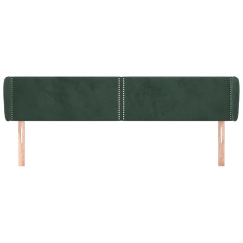 Vopese Kopfteil mit Ohren Dunkelgrün 163x23x78/88 cm Samt Bed Headboard Model3117061 Vopese Kopfteil mit Ohren Dunkelgrün 163x23x78/88 cm Samt Bed Headboard Model3117061 von Vopese