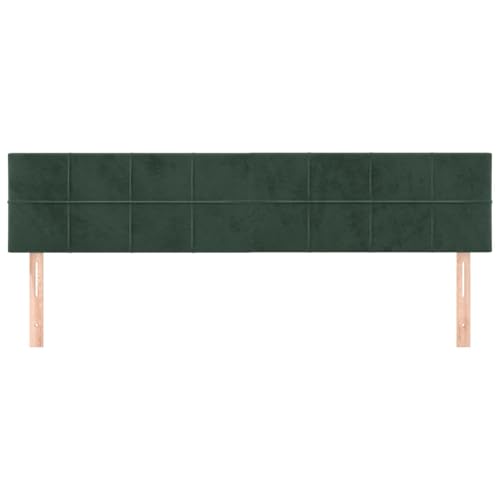 Vopese Kopfteile 2 STK. Dunkelgrün 100x5x78/88 cm Samt Bed Headboard Model346099 Vopese Kopfteile 2 STK. Dunkelgrün 100x5x78/88 cm Samt Bed Headboard Model346099 von Vopese