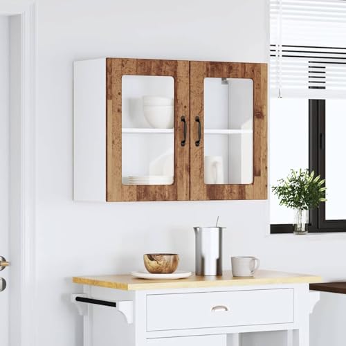 Vopese Küchen-Hängeschrank mit Glastür Altholz-Optik Holzwerkstoff küchenschränke einzeln Model853855 Vopese Küchen-Hängeschrank mit Glastür Altholz-Optik Holzwerkstoff küchenschränke einzeln Model853855 von Vopese