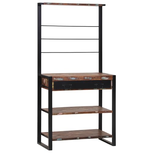 Vopese Küchenregal Bunt 80x40x160 cm Aus solidem recyceltem Holz Küchenregale Model4015990 von Vopese