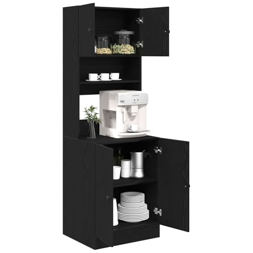 Vopese Küchenschrank Schwarze Eiche 60x50x180 cm Holzwerkstoff küchenschränke einzeln Model3365557 von Vopese
