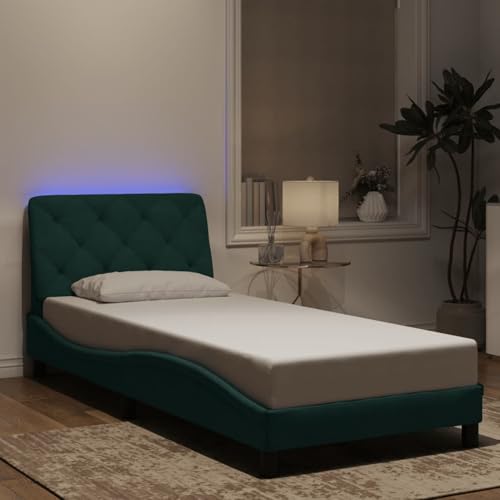 Vopese LED-Bettgestell mit Kopfteil-Kissen Dunkelgrün - Samt & Holz, 218x85x74,5 cm, für erholsamen Schlaf Model3213822 Vopese LED-Bettgestell mit Kopfteil-Kissen Dunkelgrün - Samt & Holz, 218x85x74,5 cm, für erholsamen Schlaf Model3213822 von Vopese