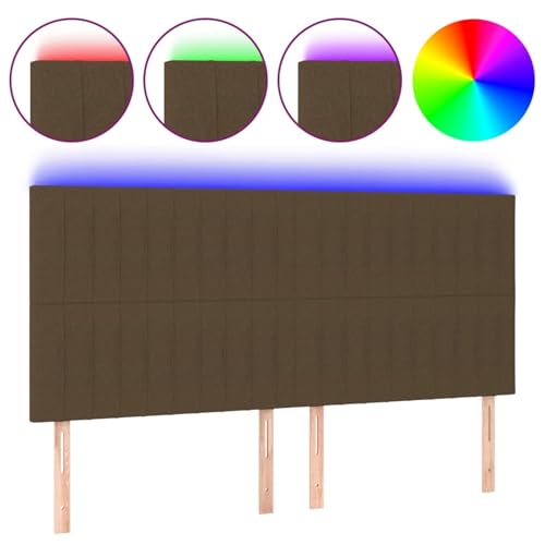 Vopese LED Kopfteil Dunkelbraun 180x5x118/128 cm Stoff Kopfteil Model3122679 Vopese LED Kopfteil Dunkelbraun 180x5x118/128 cm Stoff Kopfteil Model3122679 von Vopese