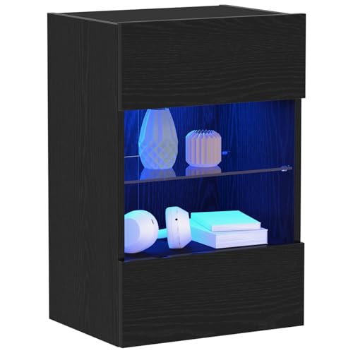 Vopese LED TV-Schrank 2 STK. Schwarz Eiche 40x30x60,5cm Holzwerkstoff TV Cabinet Model863097 Vopese LED TV-Schrank 2 STK. Schwarz Eiche 40x30x60,5cm Holzwerkstoff TV Cabinet Model863097 von Vopese