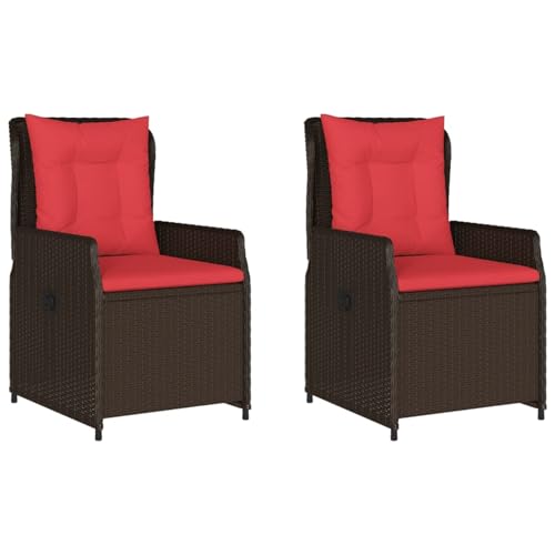 Vopese Liegende Gartenstühle 2 STK. Braun Poly Rattan Loungesessel Model368658 Vopese Liegende Gartenstühle 2 STK. Braun Poly Rattan Loungesessel Model368658 von Vopese