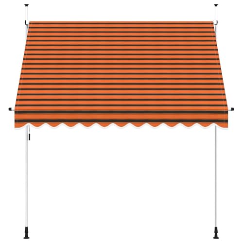 Vopese Manuell einziehbare Markise Orange/Braun 250x120cm - Terrasse, Balkon & Garten Model145837 von Vopese
