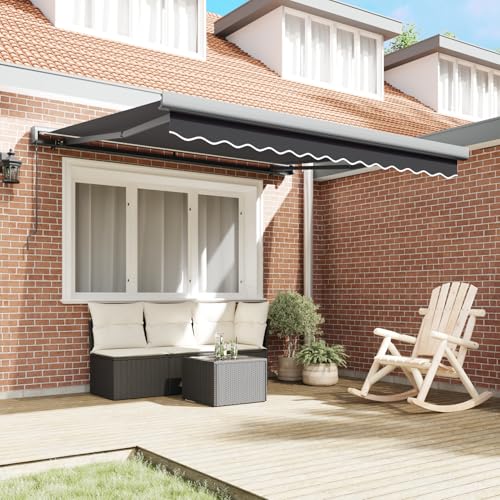 Vopese Manuelle Einziehbare Markise Anthrazit 300x250 cm Sonnenschirm Model3329931 von Vopese