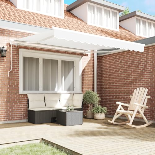 Vopese Manuelle Einziehbare Markise Weiß 350x250 cm Sonnenschirm Model3330357 von Vopese