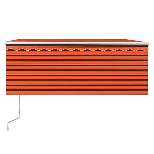 Vopese Markise Automatisch Einziehbar mit Volant 3,5x2,5m Orange Braun Sonnenschirm Model3069290 von Vopese