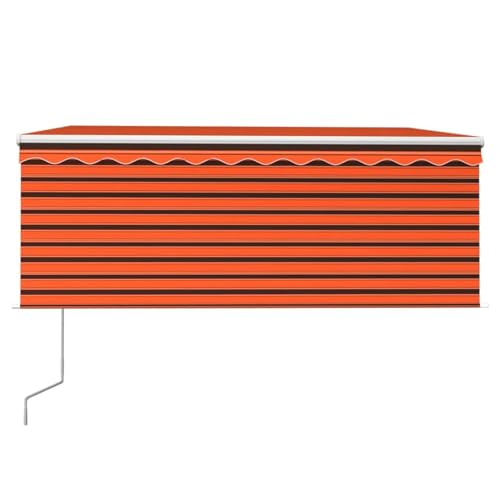 Vopese Markise Automatisch Einziehbar mit Volant 3x2,5 m Orange Braun Sonnenschirm Model3069270 von Vopese