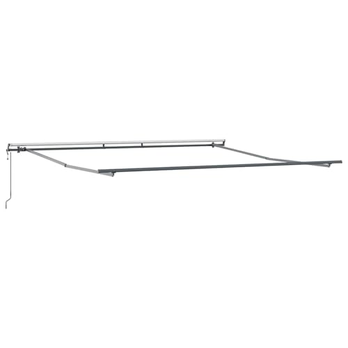 Vopese Markise Manuell Anthrazit 4 × 3,5 m Metall Markise Model313255 von Vopese