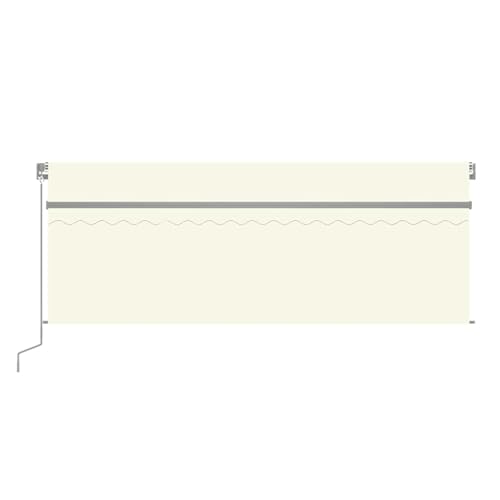 Vopese Markise Manuell Einziehbar mit Rollo 4x3 m Creme Sonnenschirm Model3069417 von Vopese