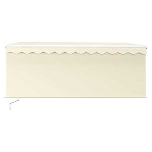 Vopese Markise Manuell Einziehbar mit Rollo & LED 3x2,5 m Creme Sonnenschirm Model3069262 von Vopese