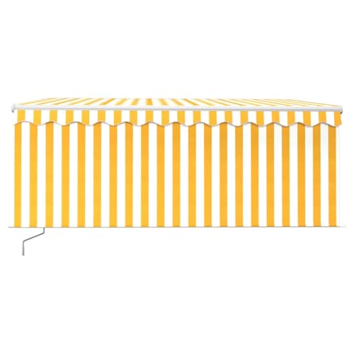 Vopese Markise Manuell Einziehbar mit Rollo & LED 3x2,5 m Gelb & Weiß Sonnenschirm Model3069263 von Vopese