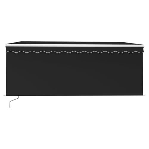 Vopese Markise Manuell Einziehbar mit Rollo & LED 3x2,5m Anthrazit Sonnenschirm Model3069264 von Vopese
