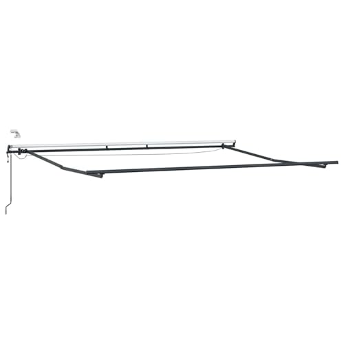 Vopese Markise mit Manuell Anthrazit 5 x 3 m Metall Markise Model313263 von Vopese