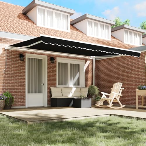 Vopese Markisenersatzstoff für 4,5 x 3 m Rahmen in Schwarz Sonnenschirm Model42000548 von Vopese