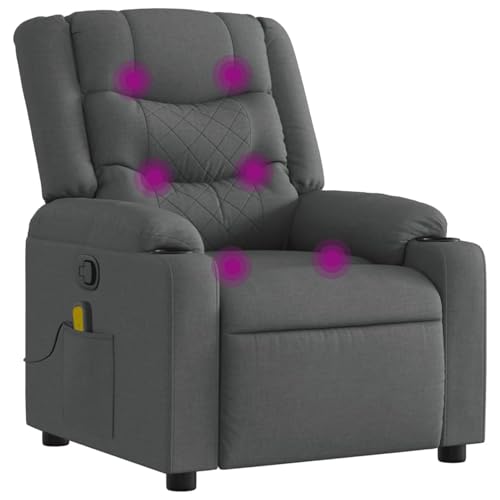 Vopese Massage-Relaxsessel, Stoff, Dunkelgrau Loungesessel Model3206836 von Vopese
