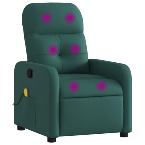 Vopese Massage-Relaxsessel, dunkelgrüner Stoff Loungesessel Model3206938 von Vopese