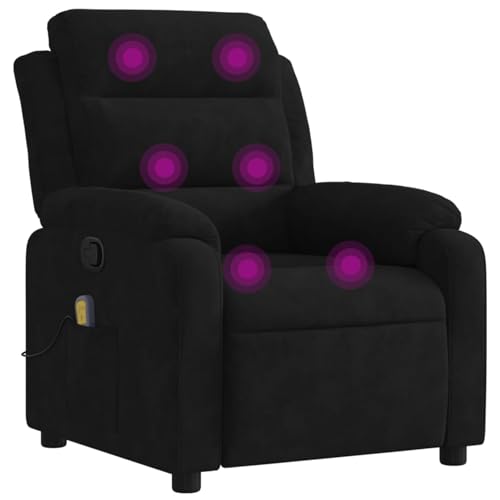 Vopese Massage-Relaxsessel, schwarzer Samt Loungesessel Model3206175 von Vopese