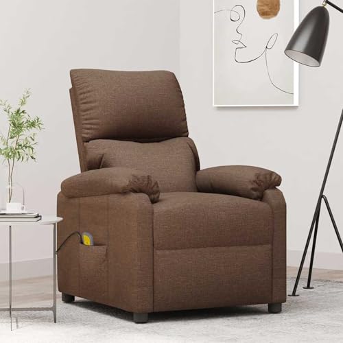 Vopese Massagesessel Braun Stoff Massage Chair Model322458 von Vopese