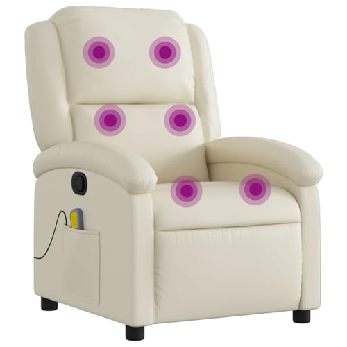 Vopese Massagesessel mit Relaxfunktion, Kunstleder, Creme Loungesessel Model3205448 von Vopese