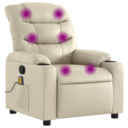 Vopese Massagesessel mit Relaxfunktion, Kunstleder, Creme Loungesessel Model3206904 von Vopese