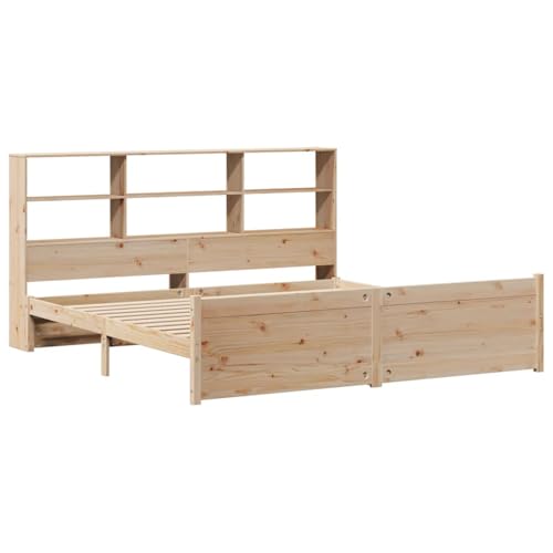 Vopese Massivholzbett mit Regal ohne Matratze 180x200 cm Kiefer Bett Holz Model3322477 von Vopese