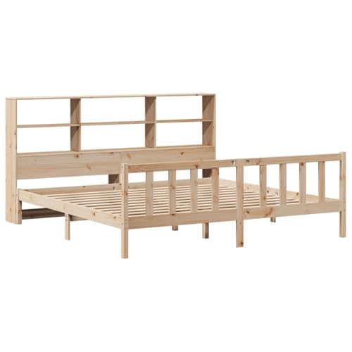 Vopese Massivholzbett mit Regal ohne Matratze 180x200 cm Kiefernholz Bett Holz Model3321710 von Vopese