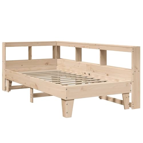 Vopese Massivholzbett mit Regal ohne Matratze 90x190 cm Kiefer Bett Holz Model3324559 von Vopese