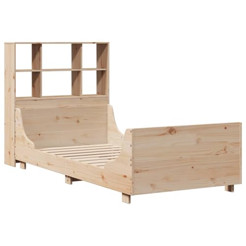 Vopese Massivholzbett mit Regal ohne Matratze 90x200 cm Massivholz Bett Holz Model3323815 von Vopese