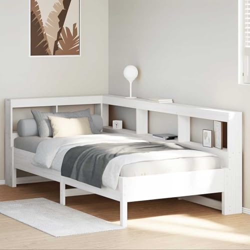 Vopese Massivholzbett mit Regal ohne Matratze Weiß 100x200 cm Kiefer Bett Holz Model3324428 Vopese Massivholzbett mit Regal ohne Matratze Weiß 100x200 cm Kiefer Bett Holz Model3324428 von Vopese