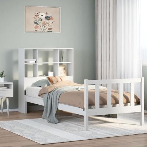 Vopese Massivholzbett mit Regal ohne Matratze Weiß 90x190 cm Kiefer Bett Holz Model3321691 Vopese Massivholzbett mit Regal ohne Matratze Weiß 90x190 cm Kiefer Bett Holz Model3321691 von Vopese