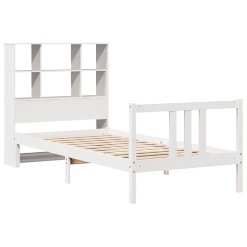 Vopese Massivholzbett mit Regal ohne Matratze Weiß 90x200 cm Kiefer Bett Holz Model3322310 Vopese Massivholzbett mit Regal ohne Matratze Weiß 90x200 cm Kiefer Bett Holz Model3322310 von Vopese