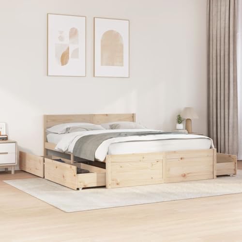Vopese Massivholzbett ohne Matratze 160x200 cm Kiefernholz Bed Frame Model3282342 Vopese Massivholzbett ohne Matratze 160x200 cm Kiefernholz Bed Frame Model3282342 von Vopese