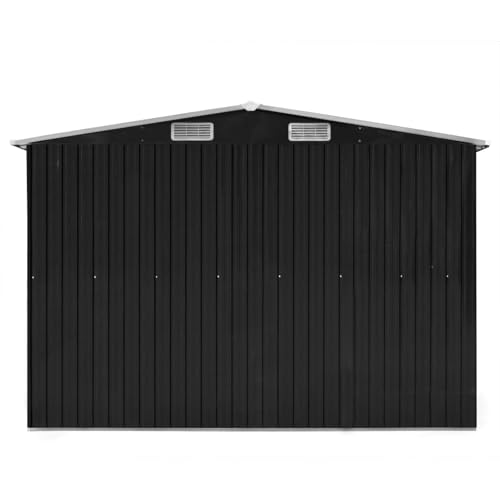 Vopese Metall-Gartenschuppen Anthrazit | Verzinkter Stahl | 257x298x178 cm | für Werkzeuge & Gartenmöbel Model143342 von Vopese