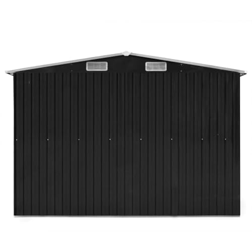 Vopese Metall-Gartenschuppen Anthrazit | Verzinkter Stahl | 257x580x181 cm | für Werkzeuge & Gartenmöbel Model143354 von Vopese