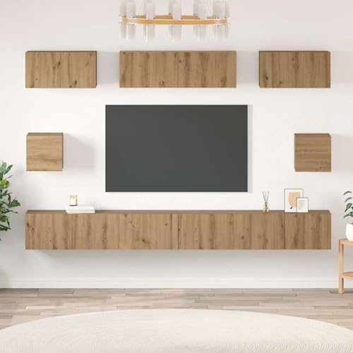 Vopese Modulares TV-Schränkchen Set - Stauraum mit rustikaler Holzoptik für Wohnzimmer & Büros Model3393296 von Vopese