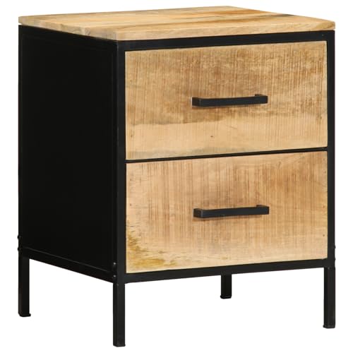 Vopese Nachtschrank 40x35x50 cm Massivholz Grobe Mango Nachtschrank Model4019637 von Vopese