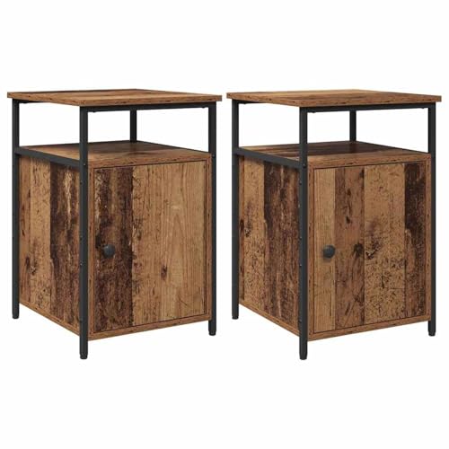 Vopese Nachttisch 2 pcs Altholz Holzwerkstoff Nachttisch Model879502 von Vopese