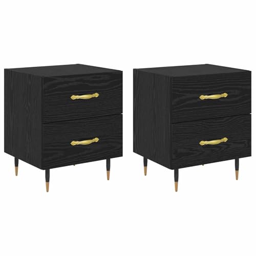 Vopese Nachttisch 2 pcs Schwarze Eiche 40 x 35 x 47,5 cm Holzwerkstoff Nachttisch Model881982 von Vopese